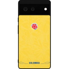 Coque Google Pixel 6 - Silicone rigide noir Maillot de football Colombie 2026 personnalisable