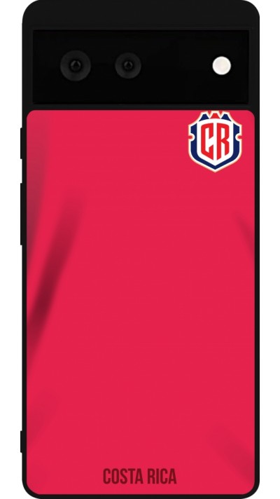 Google Pixel 6 Case Hülle - Silikon schwarz Costa Rica 2022 personalisierbares Fussballtrikot