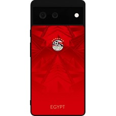 Google Pixel 6 Case Hülle - Silikon schwarz Ägypten 2026 personalisierbares Fussballtrikot