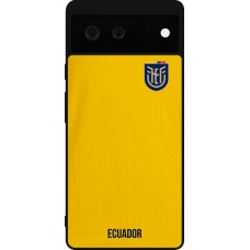 Coque Google Pixel 6 - Silicone rigide noir Maillot de football Equateur 2022