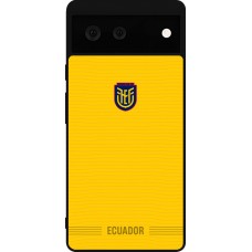 Google Pixel 6 Case Hülle - Silikon schwarz Ecuador 2026 personalisierbares Fussballtrikot