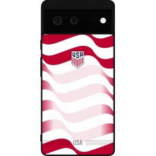 Google Pixel 6 Case Hülle - Silikon schwarz Vereinigten Staaten 2026 personalisierbares Fussballtrikot