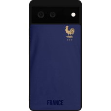 Google Pixel 6 Case Hülle - Silikon schwarz Frankreich 2022 personalisierbares Fussballtrikot