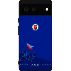 Coque Google Pixel 6 - Silicone rigide noir Maillot de football Haiti 2026 personnalisable
