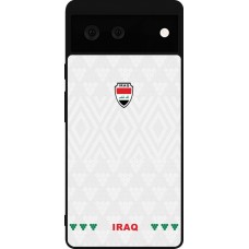 Coque Google Pixel 6 - Silicone rigide noir Maillot de football Irak 2026 personnalisable