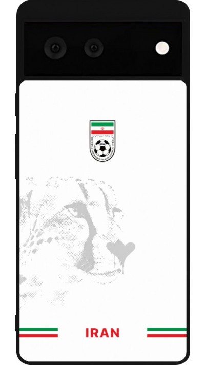 Google Pixel 6 Case Hülle - Silikon schwarz Iran 2026 personalisierbares Fussballtrikot