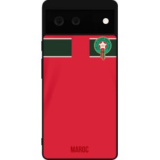 Google Pixel 6 Case Hülle - Silikon schwarz Marokko 2022 personalisierbares Fussballtrikot