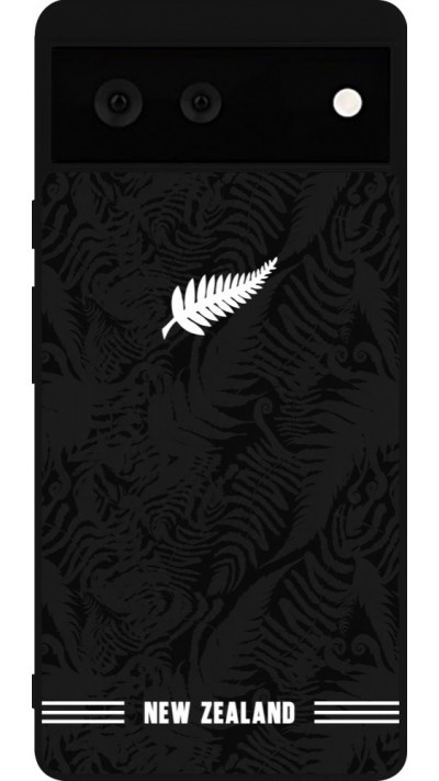 Google Pixel 6 Case Hülle - Silikon schwarz Neuseeland 2026 personalisierbares Fussballtrikot