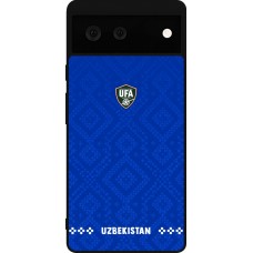 Coque Google Pixel 6 - Silicone rigide noir Maillot de football Ouzbékistan 2026 personnalisable