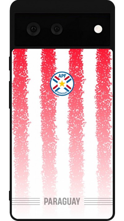 Google Pixel 6 Case Hülle - Silikon schwarz Paraguay 2026 personalisierbares Fussballtrikot