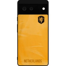 Coque Google Pixel 6 - Silicone rigide noir Maillot de football Pays-Bas 2022 personnalisable