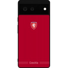 Coque Google Pixel 6 - Silicone rigide noir Maillot de football Répuplique Tchèque 2026 personnalisable