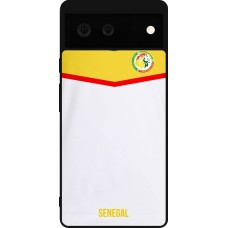Google Pixel 6 Case Hülle - Silikon schwarz Senegal 2022 personalisierbares Fußballtrikot
