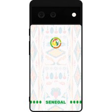 Coque Google Pixel 6 - Silicone rigide noir Maillot de football Sénégal 2026 personnalisable