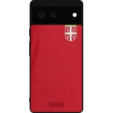 Google Pixel 6 Case Hülle - Silikon schwarz Serbien 2022 personalisierbares Fussballtrikot