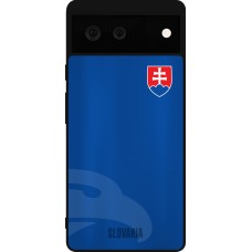 Coque Google Pixel 6 - Silicone rigide noir Maillot de football Slovaquie