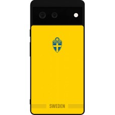 Coque Google Pixel 6 - Silicone rigide noir Maillot de football Suède 2026 personnalisable