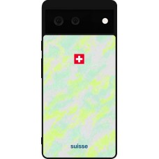 Coque Google Pixel 6 - Silicone rigide noir Maillot de football Suisse Away 2026 personnalisable