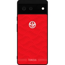 Coque Google Pixel 6 - Silicone rigide noir Maillot de football Tunisie 2026 personnalisable