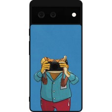 Google Pixel 6 Case Hülle - Silikon schwarz Frog with camera DTMF