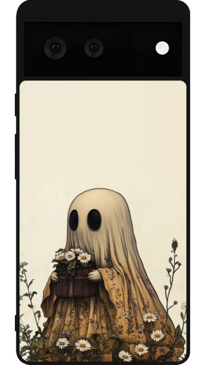 Google Pixel 6 Case Hülle - Silikon schwarz Halloween 2025 Ghost gardener