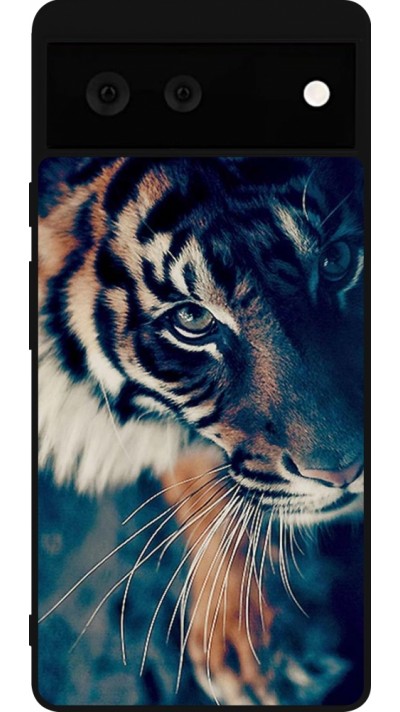 Coque Google Pixel 6 - Silicone rigide noir Incredible Lion