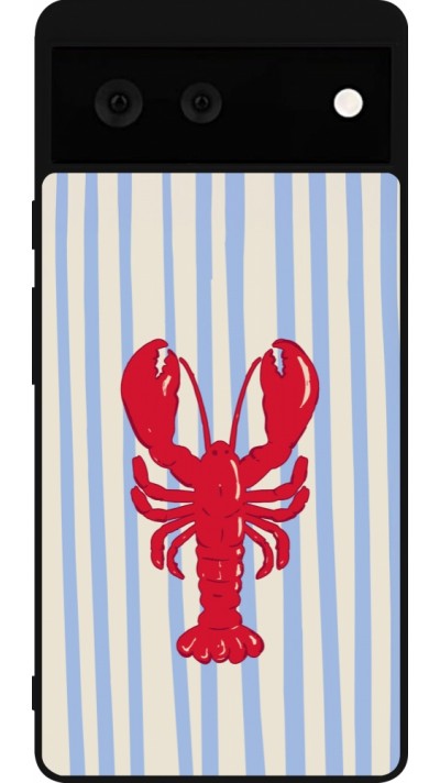 Coque Google Pixel 6 - Silicone rigide noir Red lobster 2026