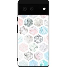 Google Pixel 6 Case Hülle - Silikon schwarz Marble Everything