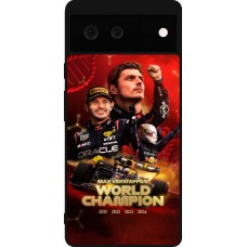 Coque Google Pixel 6 - Silicone rigide noir Max Verstappen Champion 2023