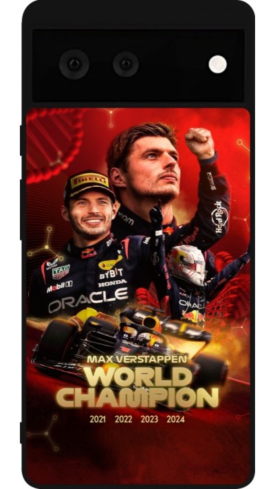 Google Pixel 6 Case Hülle - Silikon schwarz Max Verstappen Champion 2023