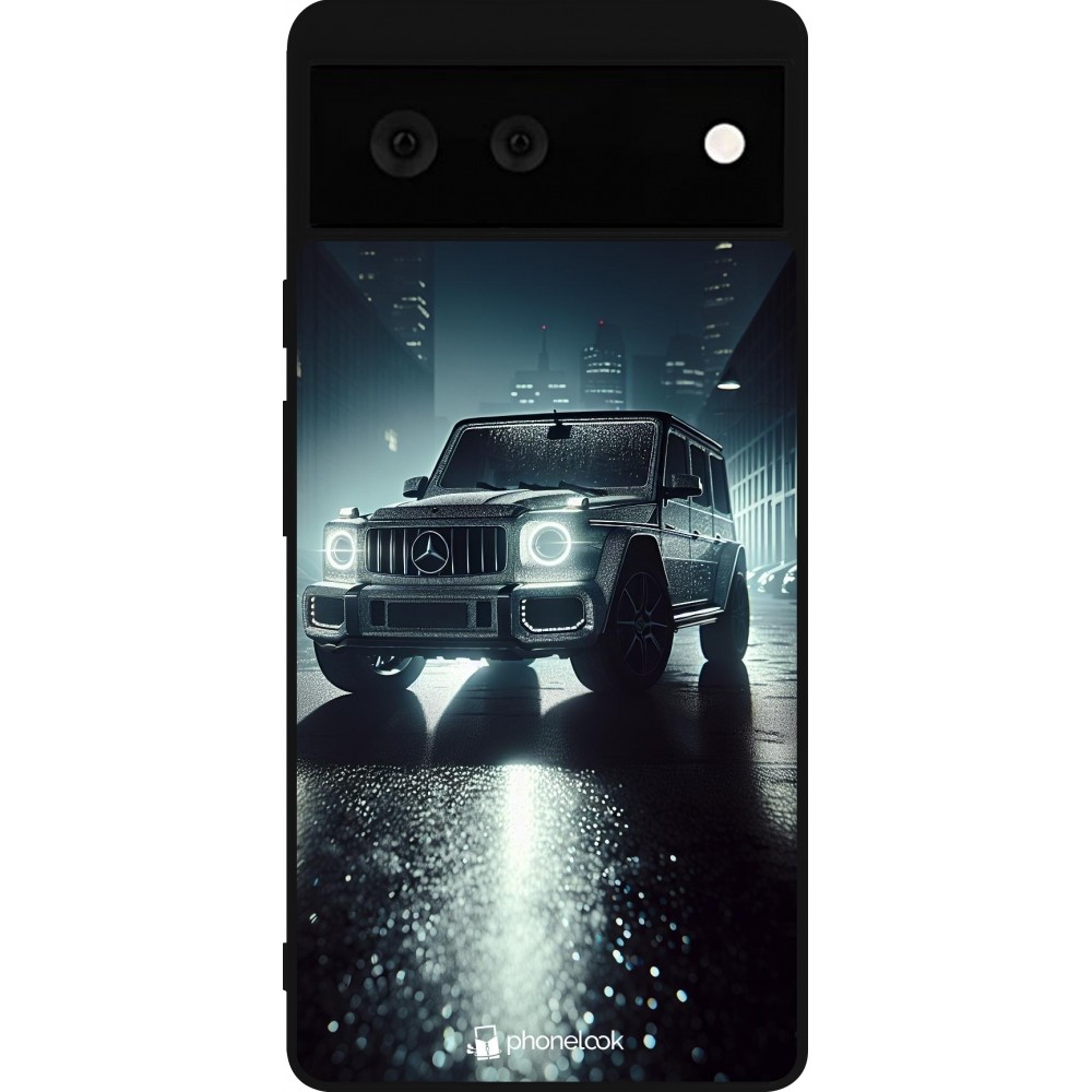 Coque Google Pixel 6 - Silicone rigide noir Mercedes G AMG Night