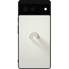 Google Pixel 6 Case Hülle - Silikon schwarz Mini Regenbogen Minimal