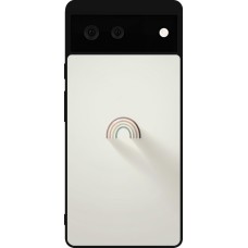 Coque Google Pixel 6 - Silicone rigide noir Mini Rainbow Minimal