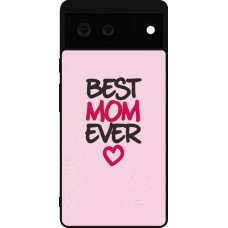 Google Pixel 6 Case Hülle - Silikon schwarz Mom 2023 best Mom ever pink