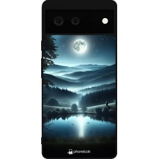 Coque Google Pixel 6 - Silicone rigide noir Night Sky View