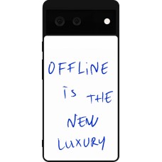 Google Pixel 6 Case Hülle - Silikon schwarz Offline is the new luxury
