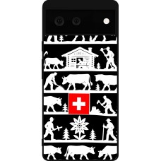 Coque Google Pixel 6 - Silicone rigide noir Poya Suisse 1 noir