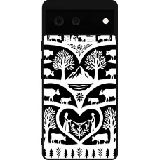 Coque Google Pixel 6 - Silicone rigide noir Poya Suisse 2 noir