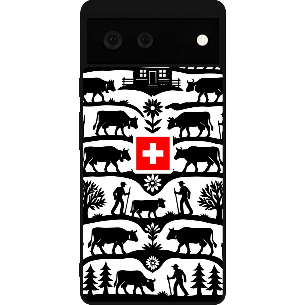 Coque Google Pixel 6 - Silicone rigide noir Poya Suisse 3