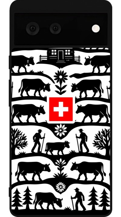 Google Pixel 6 Case Hülle - Silikon schwarz Poya Schweiz 3