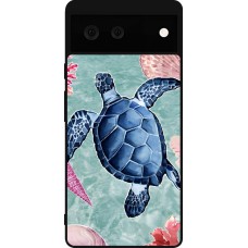 Google Pixel 6 Case Hülle - Silikon schwarz Preppy Turtle