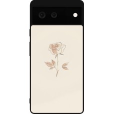 Google Pixel 6 Case Hülle - Silikon schwarz Rosa Sand Minimalistisch