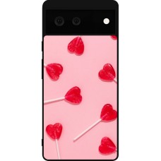 Google Pixel 6 Case Hülle - Silikon schwarz Saint Valentines Day 26 Lollipop