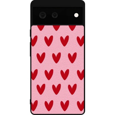 Coque Google Pixel 6 - Silicone rigide noir Saint Valentines Day 26 Pattern heart