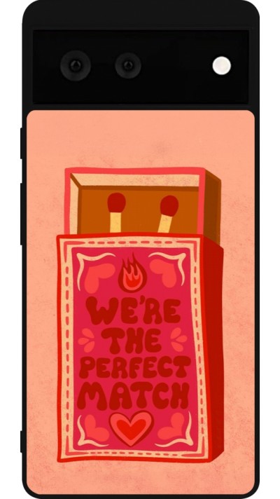 Google Pixel 6 Case Hülle - Silikon schwarz Saint Valentines Day 26 Perfect Match