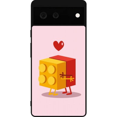 Google Pixel 6 Case Hülle - Silikon schwarz Saint Valentines Day 26 Puzzle