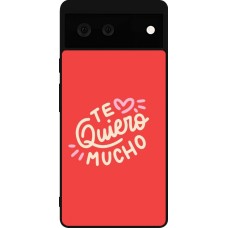 Coque Google Pixel 6 - Silicone rigide noir Saint Valentines Day 26 Te quiero mucho