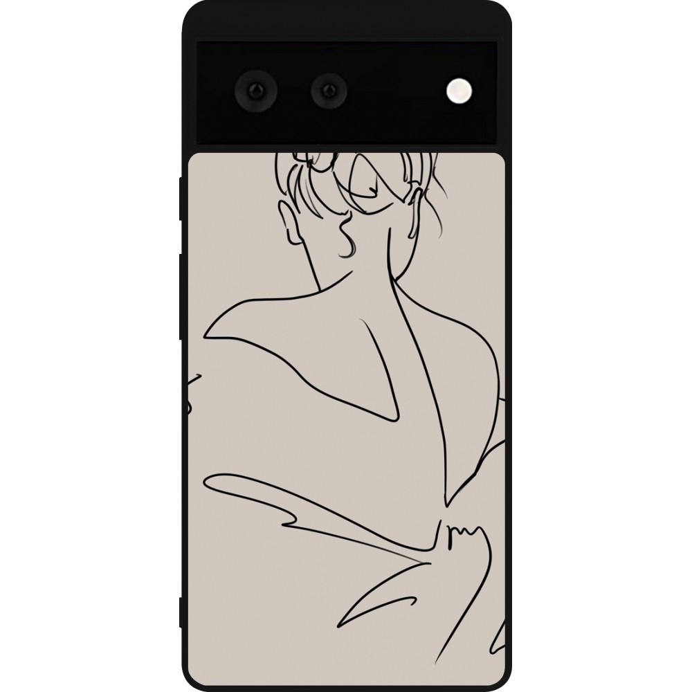Google Pixel 6 Case Hülle - Silikon schwarz Salnikova 05