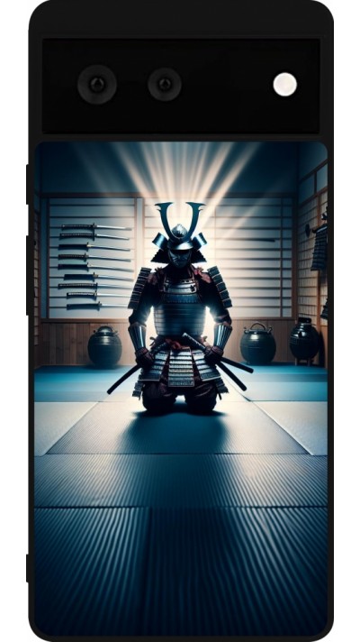 Google Pixel 6 Case Hülle - Silikon schwarz Samurai im Gebet