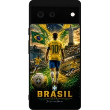 Google Pixel 6 Case Hülle - Silikon schwarz Fussball Brasilien splash 2026